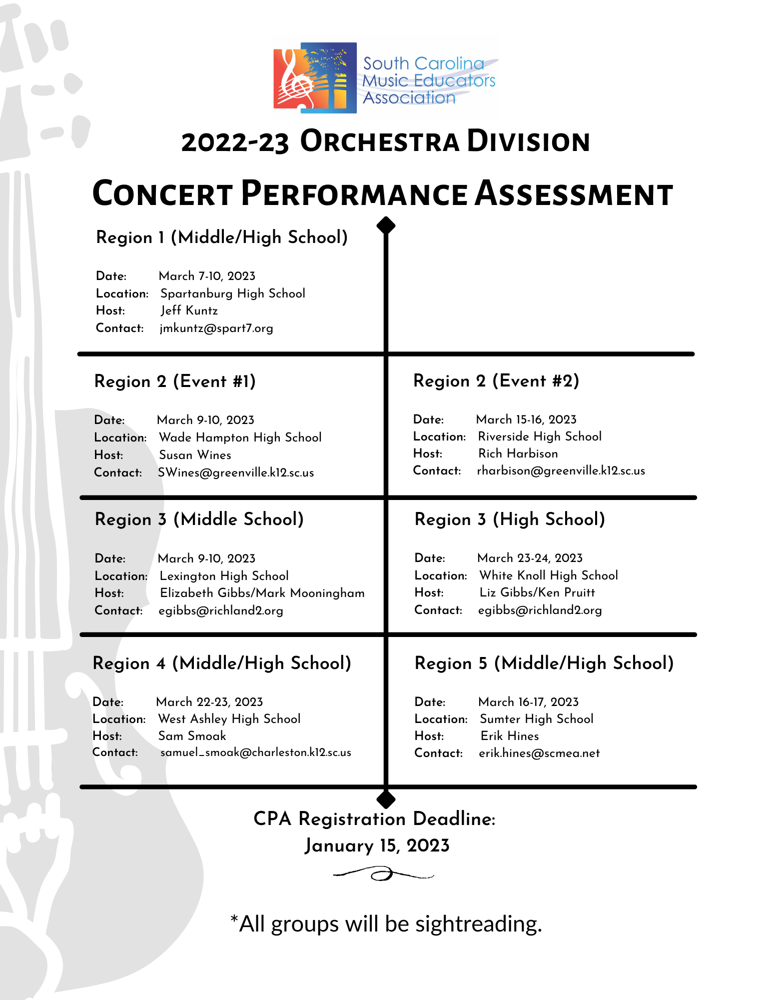Concert Performance Assessment South Carolina Music Educators Association
